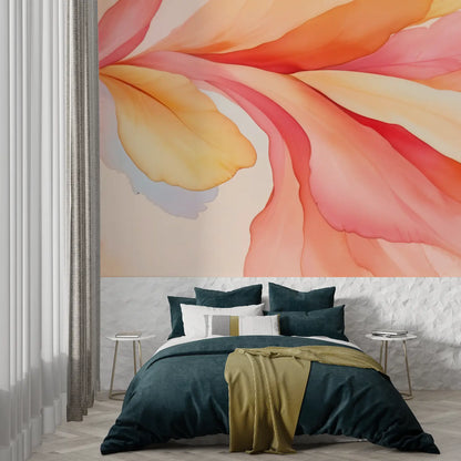 Papel pintado Orange Rose - panorámico de moda
