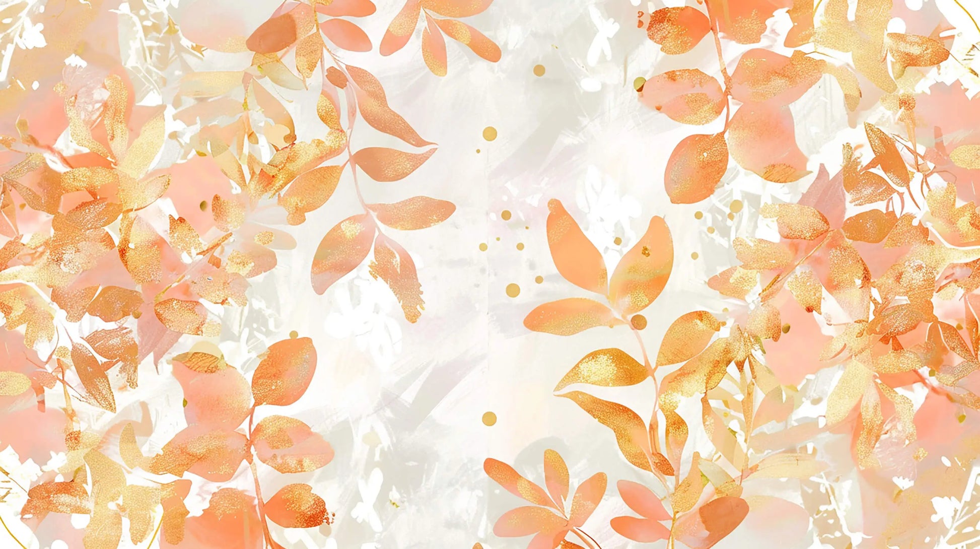 Papel Pintado De Oro Rosa Naranja
