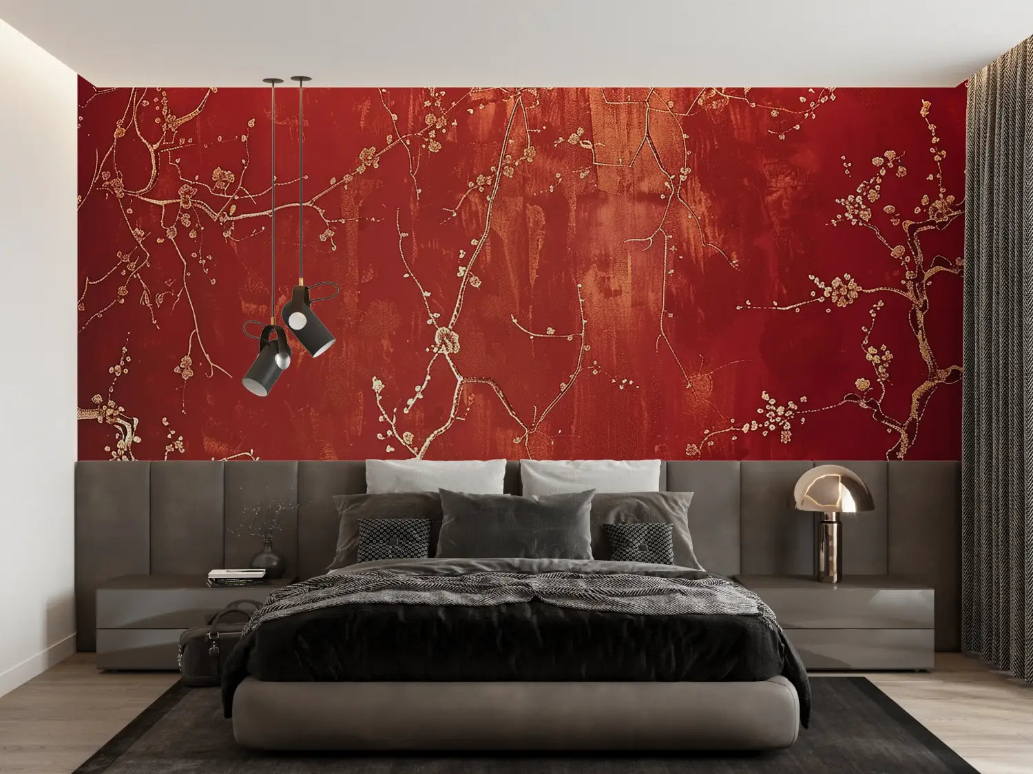 Rood en goud behang - Second Image