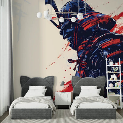 Papel pintado colorido Samurai - dormitorio de niño