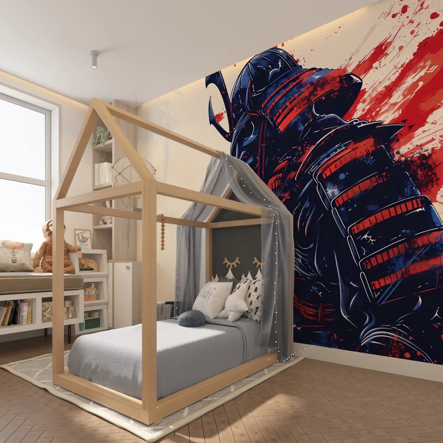 Papel pintado colorido de Samurai - dormitorio de Spiderman