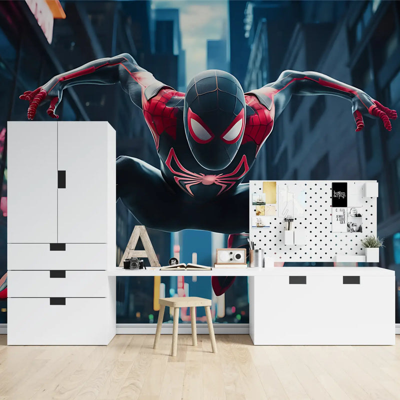 Papier Peint Spiderman Futuriste - chambre spiderman