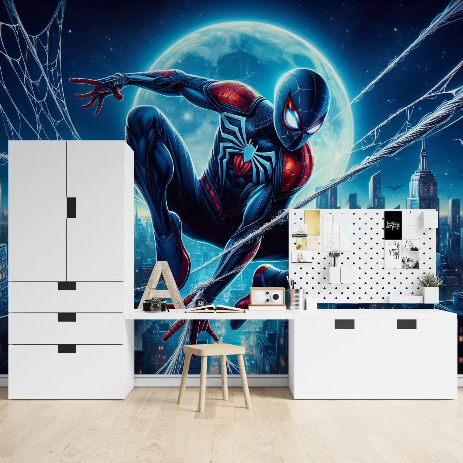 Papel pintado mural de Spiderman - dormitorio de niño