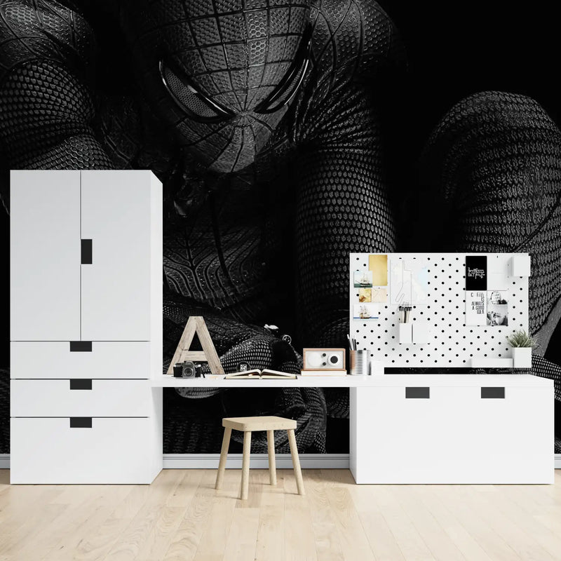 Papier Peint Spiderman Noir Design - tapisserie garçon