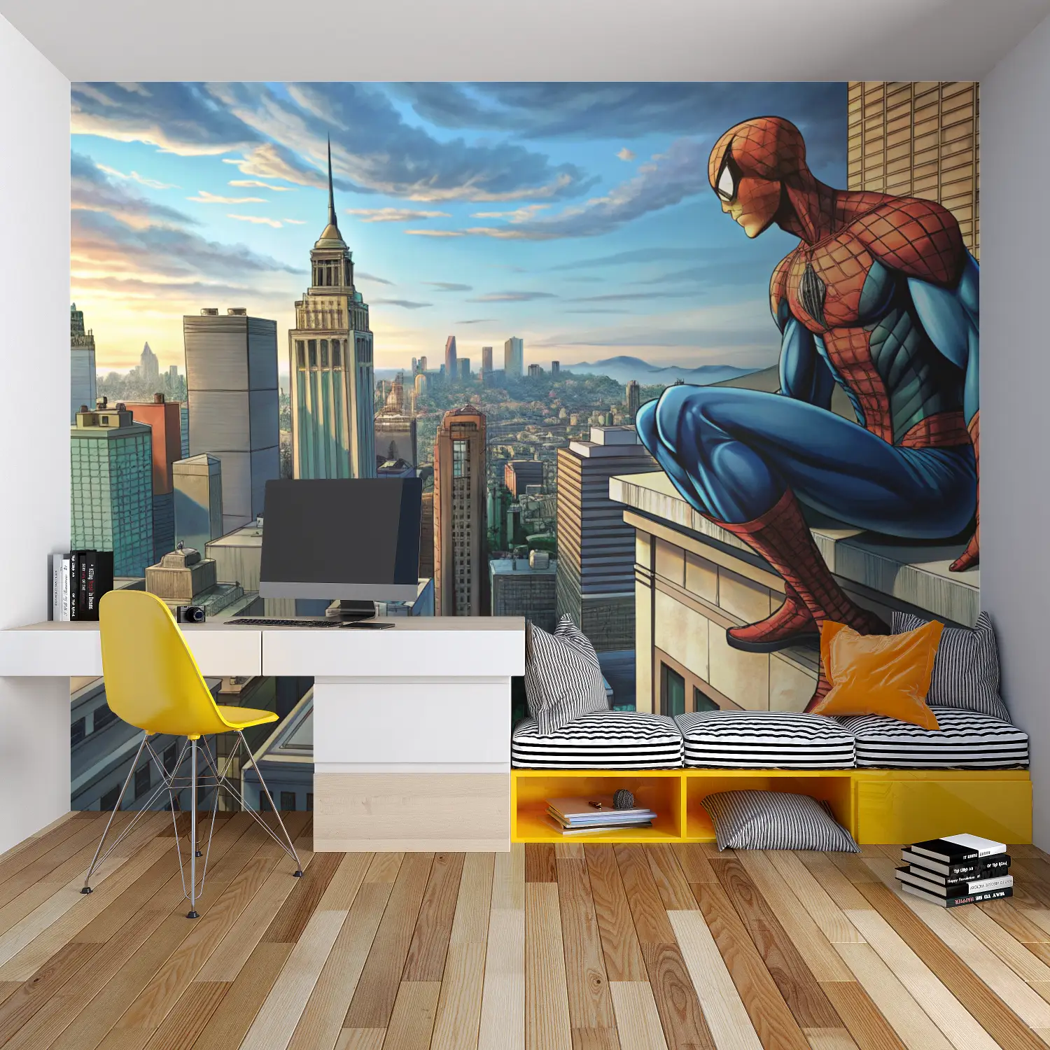 Papier Peint Spiderman Vintage - tapisserie garçon