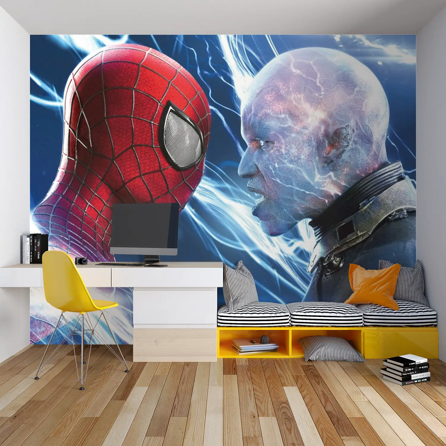 Spiderman vs Electro Fondo de Pantalla - Second Image