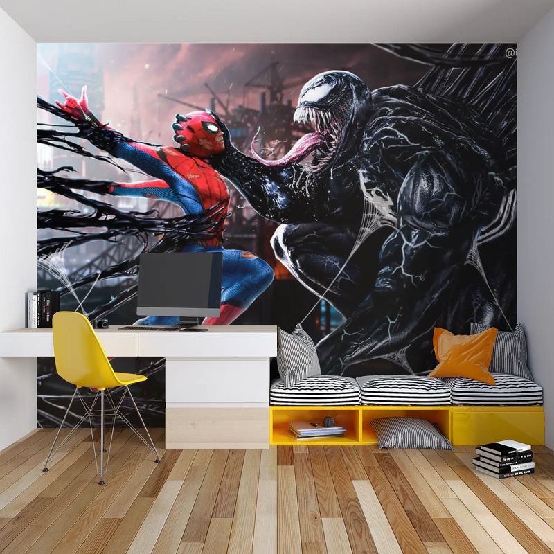 Papier Peint Spiderman vs Venom - chambre spiderman