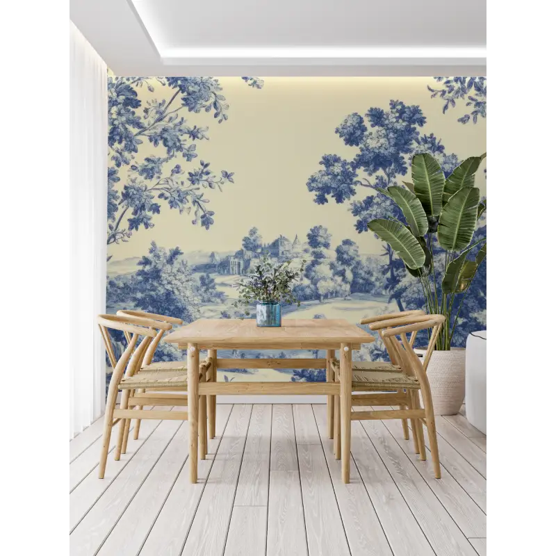 Papier Peint Style Toile De Jouy - panoramique tendance