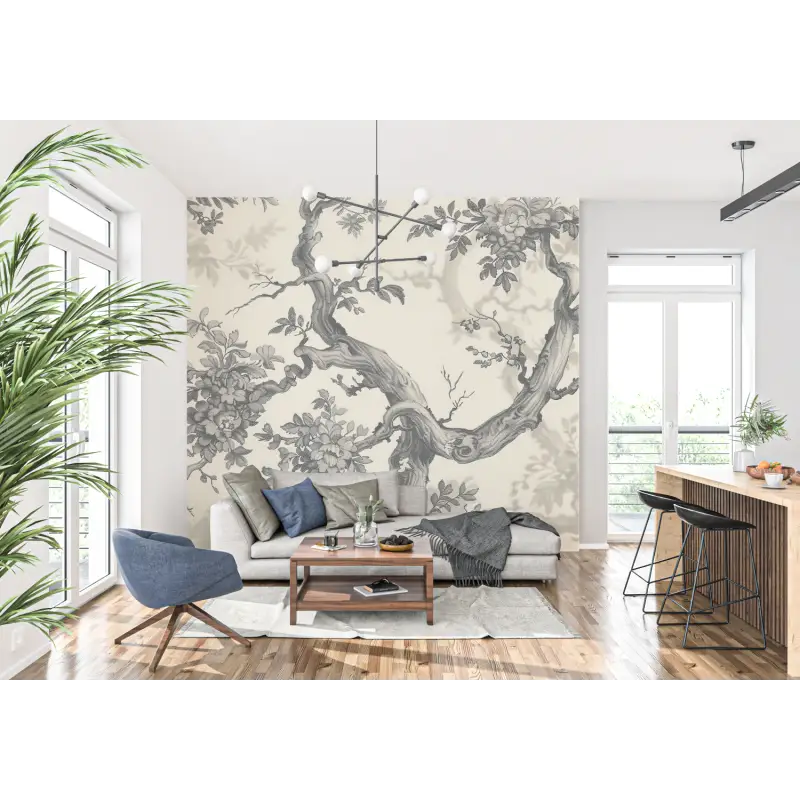 Toile De Jouy 3d Wallpaper - trompe l'oeil
