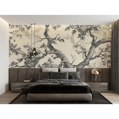 Papel pintado 3d Toile De Jouy - panorámico de moda