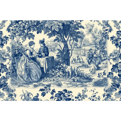 Papel pintado antiguo Toile De Jouy