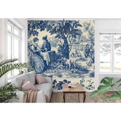 Papel pintado antiguo Toile De Jouy - trampantojo