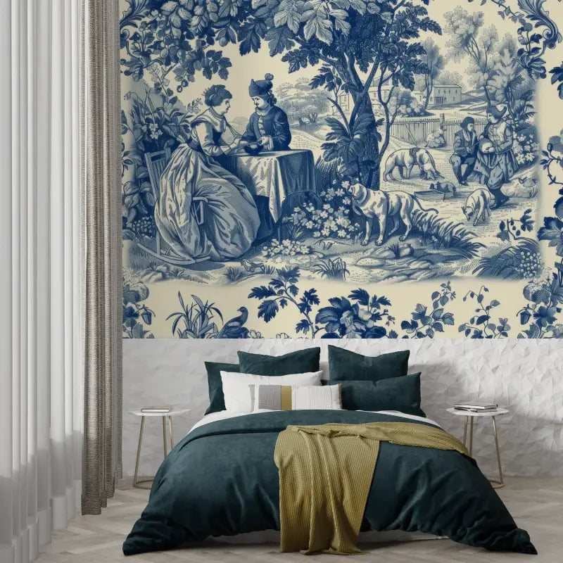Papel pintado antiguo Toile De Jouy - papel pintado