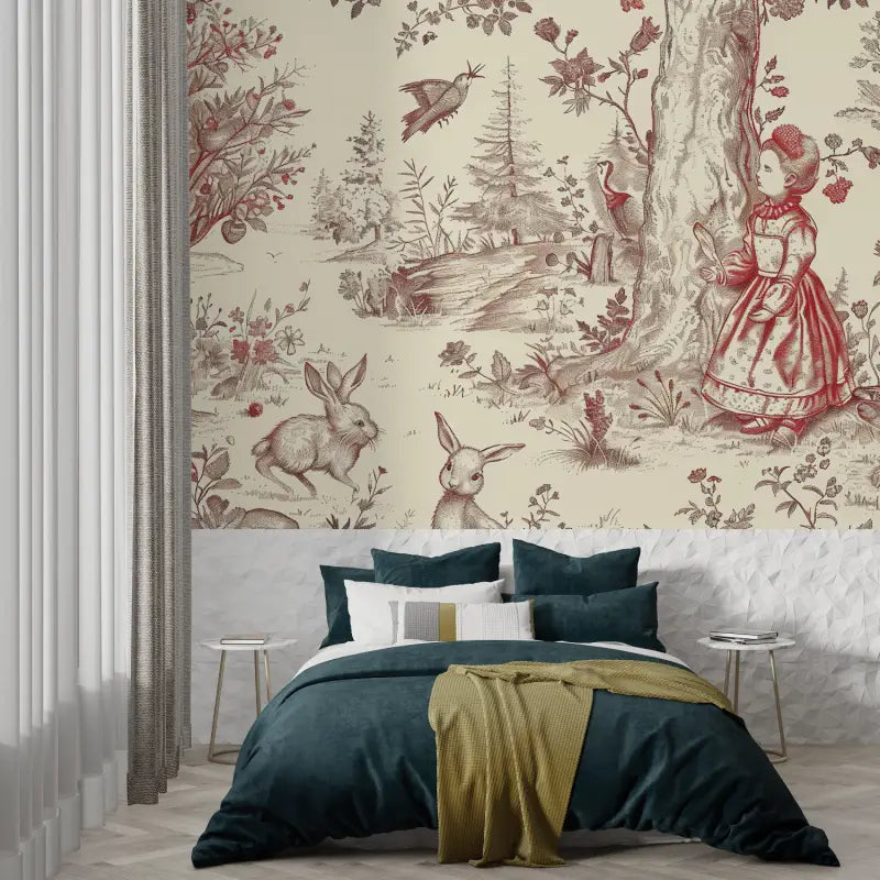 Papier Peint Toile De Jouy Chambre Enfant - panoramique tendance