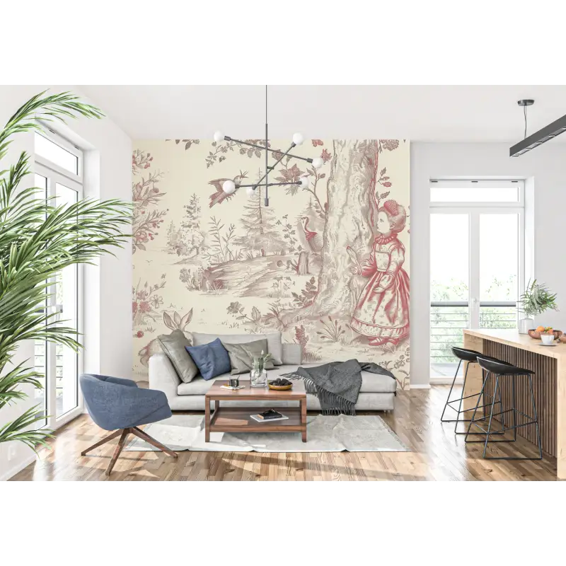 Papel pintado para habitación infantil Toile De Jouy - Francés