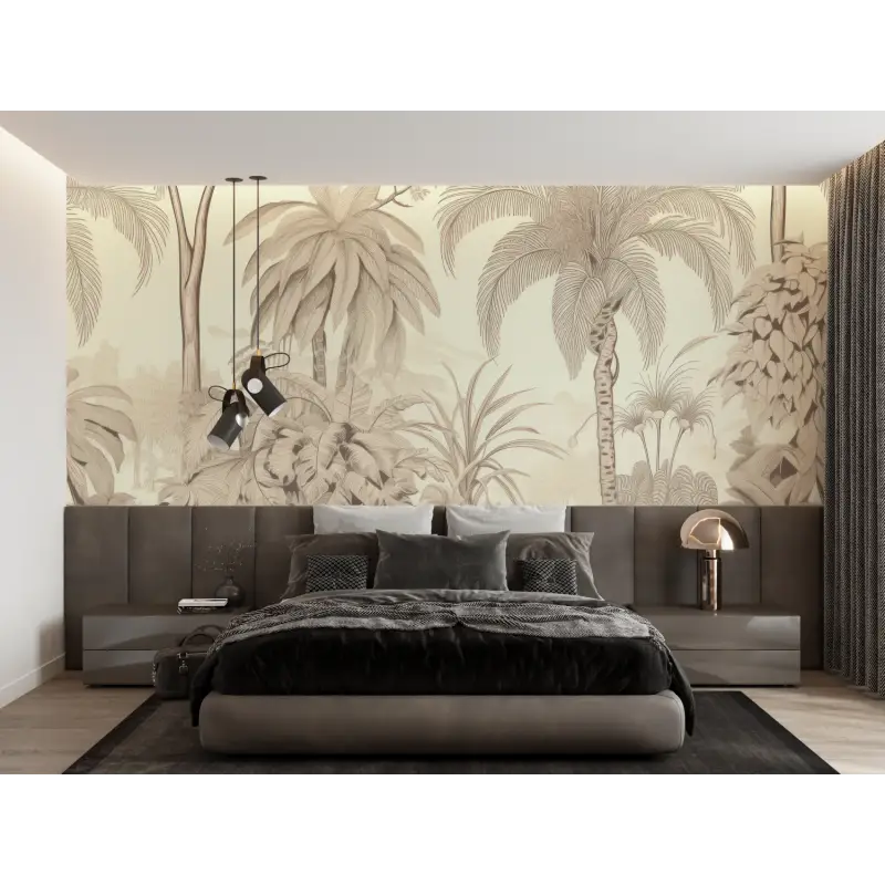 Papel pintado Toile De Jouy Jungle Beige - Second Image