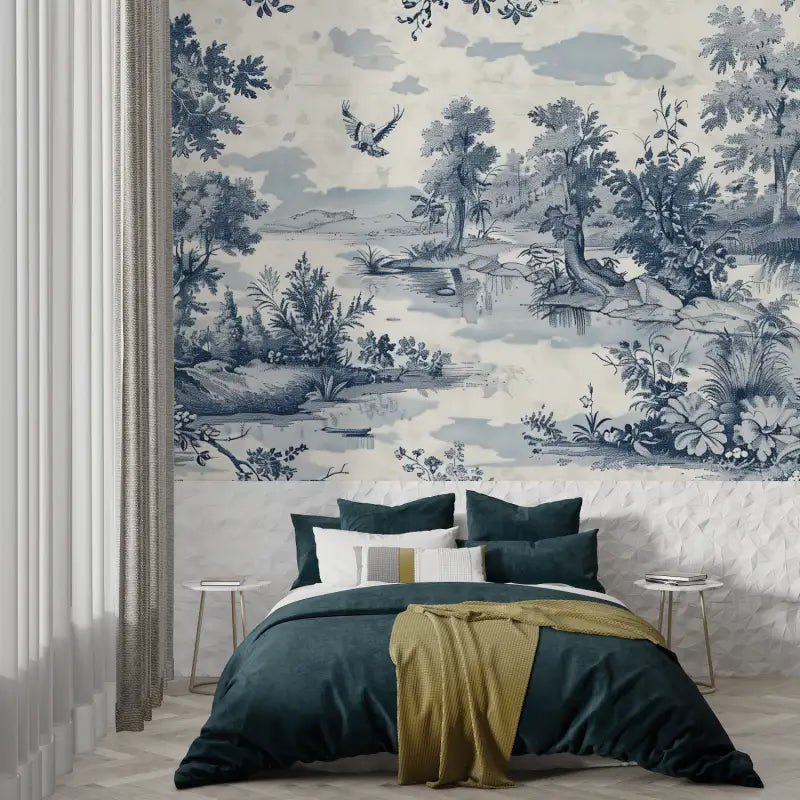 Papier Peint Toile De Jouy Pour Chambre - tapisserie