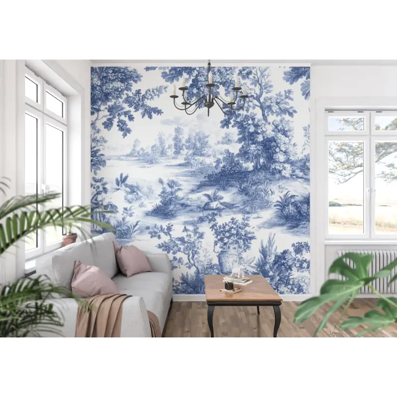 Papel pintado de lienzo panorámico Jouy - papel pintado