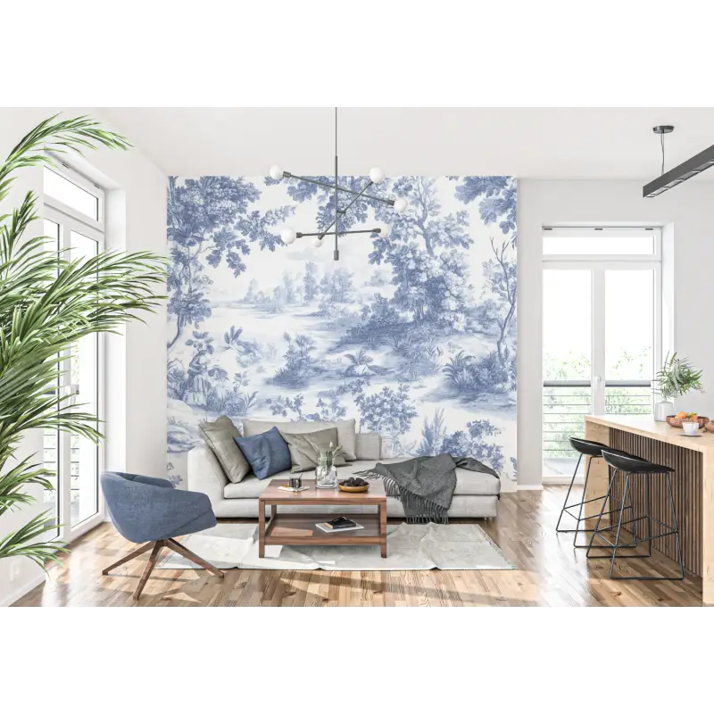 Papel pintado de lienzo panorámico Jouy - panorámico-pared