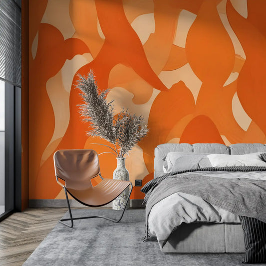 Papel pintado de tonos naranjas - papel pintado panorámico