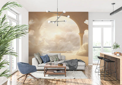 Papel pintado para cabecero Trompe L'Oeil - panorámico de moda