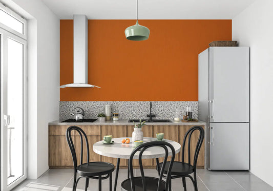 Papel pintado liso naranja oscuro - pano tapestry