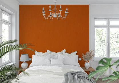 Papel pintado liso naranja oscuro - tendencia de pared