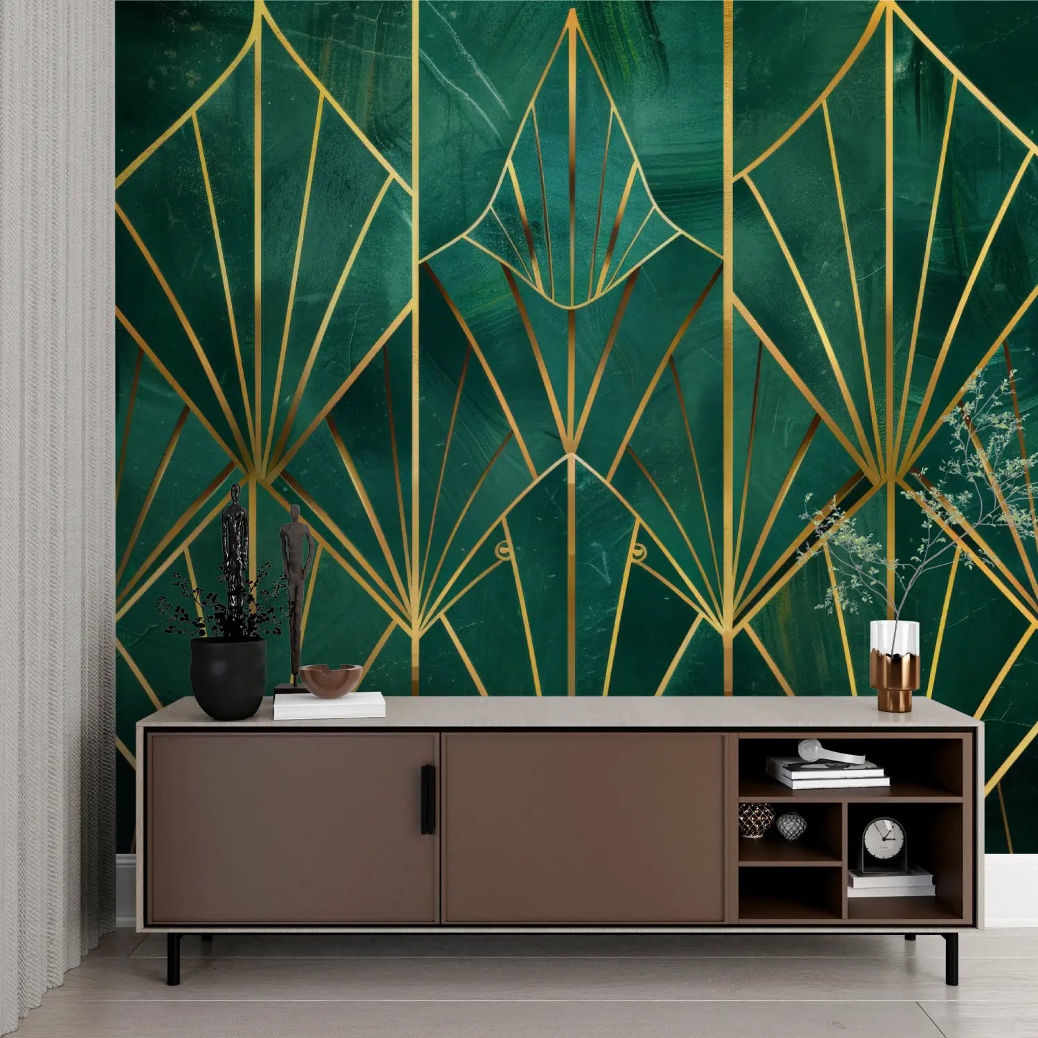 Papier Peint Vert Art Deco - tendances