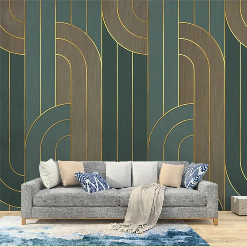 Papel pintado salón verde