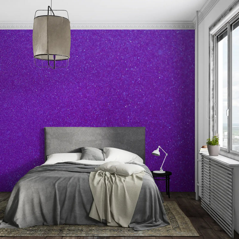 Papier Peint Violet Petites Paillettes - sur mesure