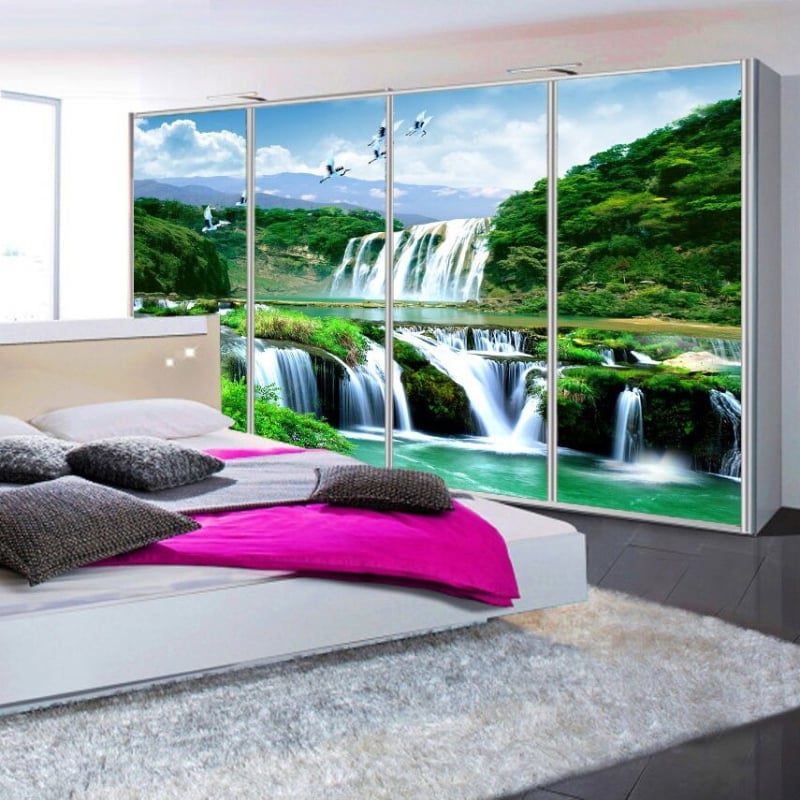 Papel pintado de dormitorio zen