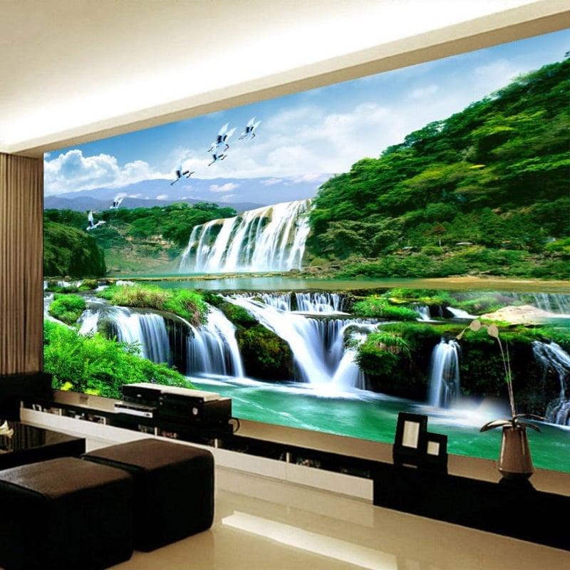 Papel pintado de dormitorio zen