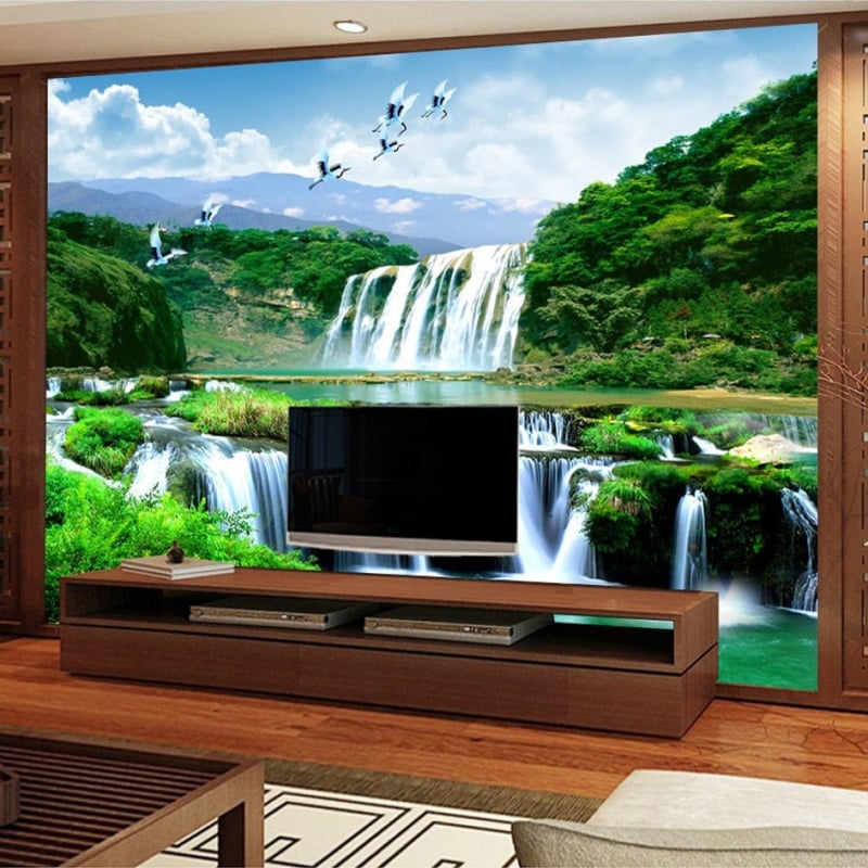 Papel pintado de dormitorio zen