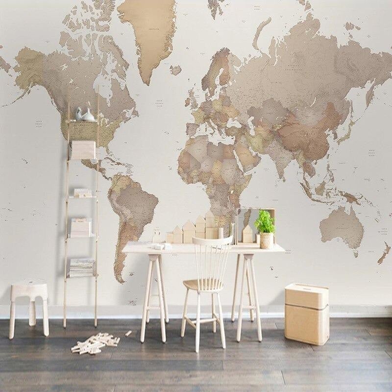 Papier Peint avec Mappemonde