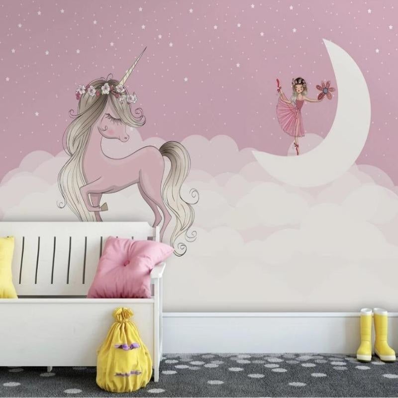 Papier Peint Fille Licorne