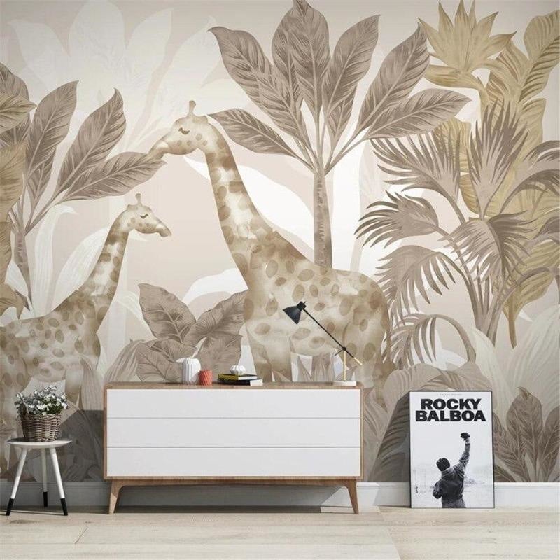 Papel pintado tropical beige - Second Image