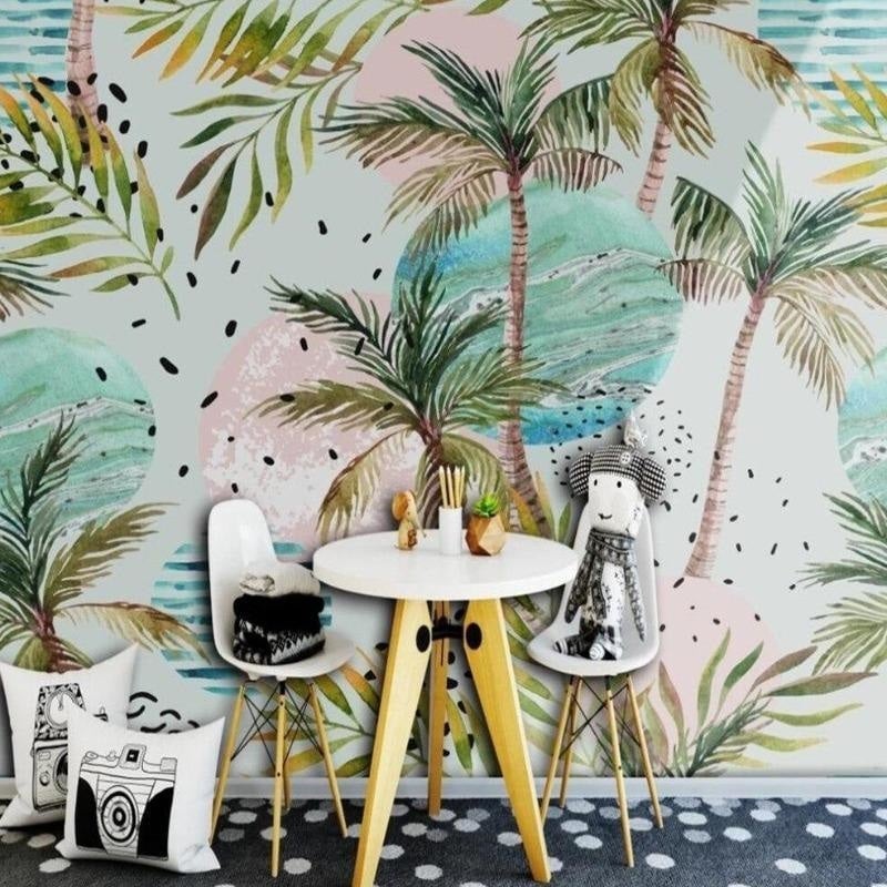 Papel pintado tropical para habitación de niñas - Second Image